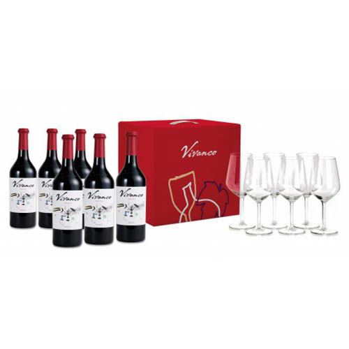 Caja 6 botellas Vivanco Crianza  + 6 copas de regalo